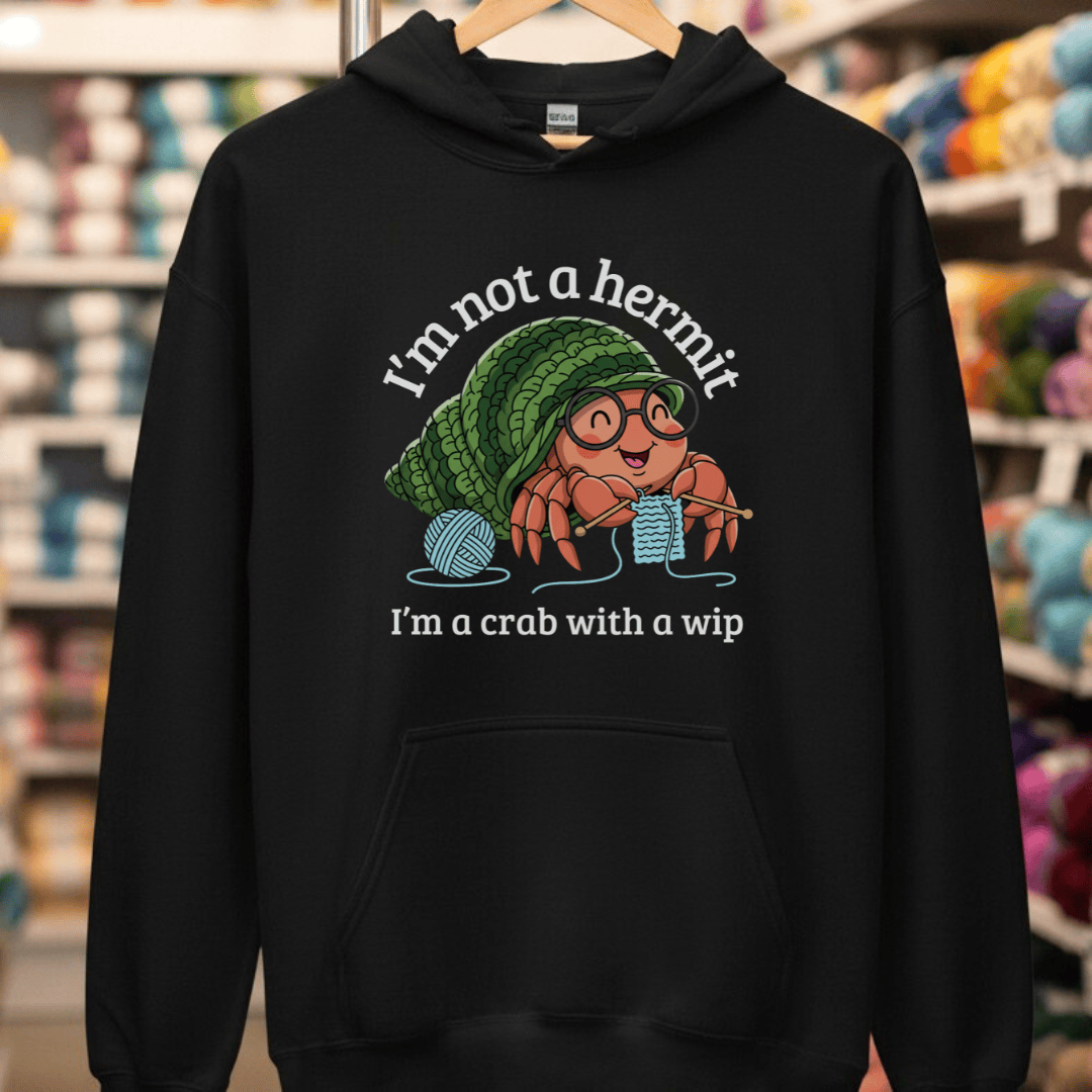 Not A Hermit Hoodie Black / S