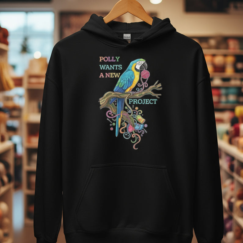Polly Wants A New Project Hoodie Black / S