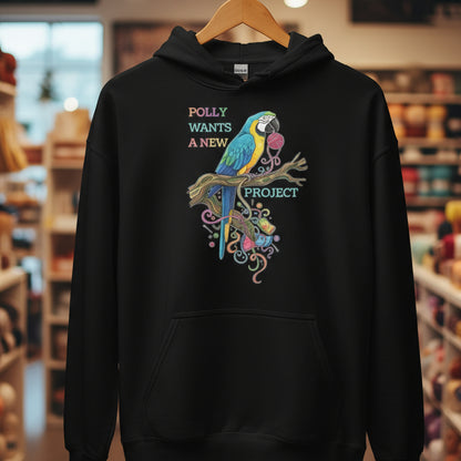 Polly Wants A New Project Hoodie Black / S