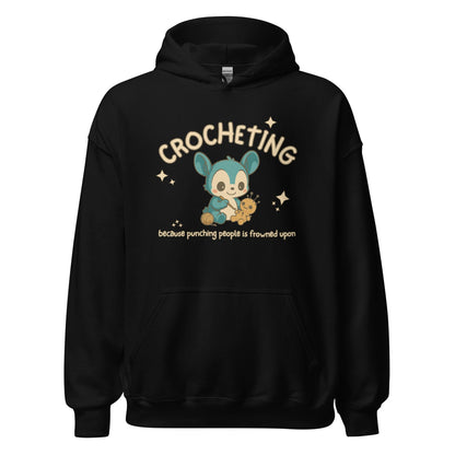 Punching People Is Frowned Upon Hoodie Black / S