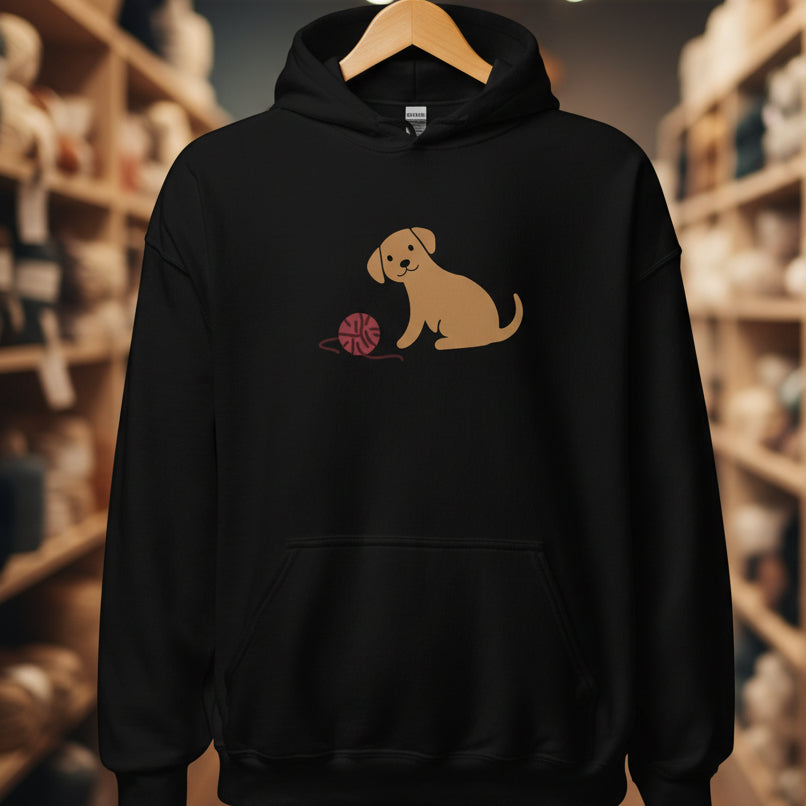 Puppy & Yarn Hoodie Black / S