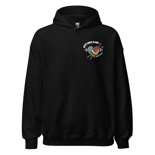 Ruth Loves To Knit Hoodie Black / S
