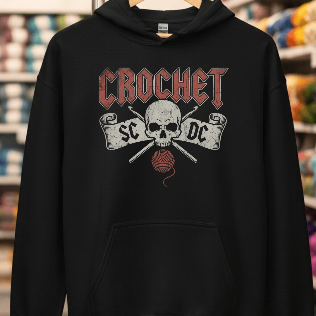 SC / DC Crochet Rock Hoodie Black / S