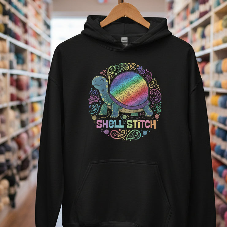 Shell Stitch Hoodie Black / S