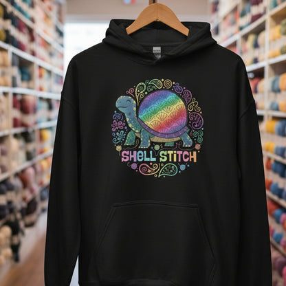 Shell Stitch Hoodie Black / S