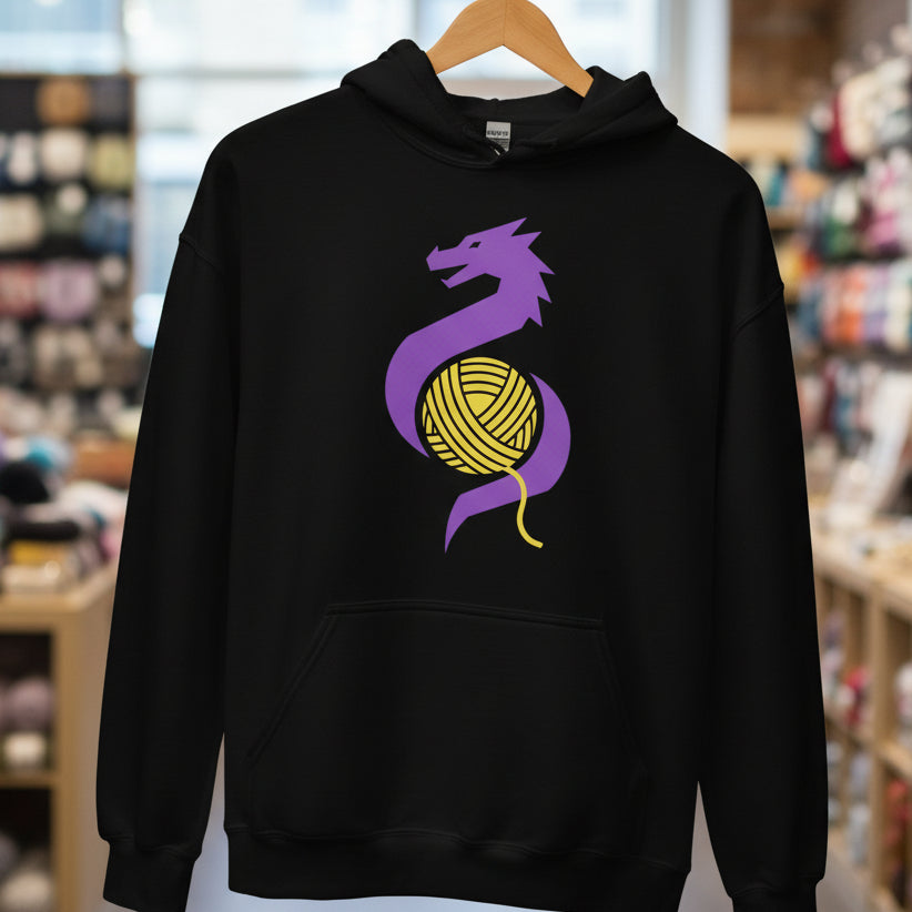 Styalised Dragon Hoodie Black / S