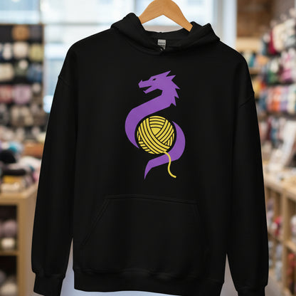 Styalised Dragon Hoodie Black / S