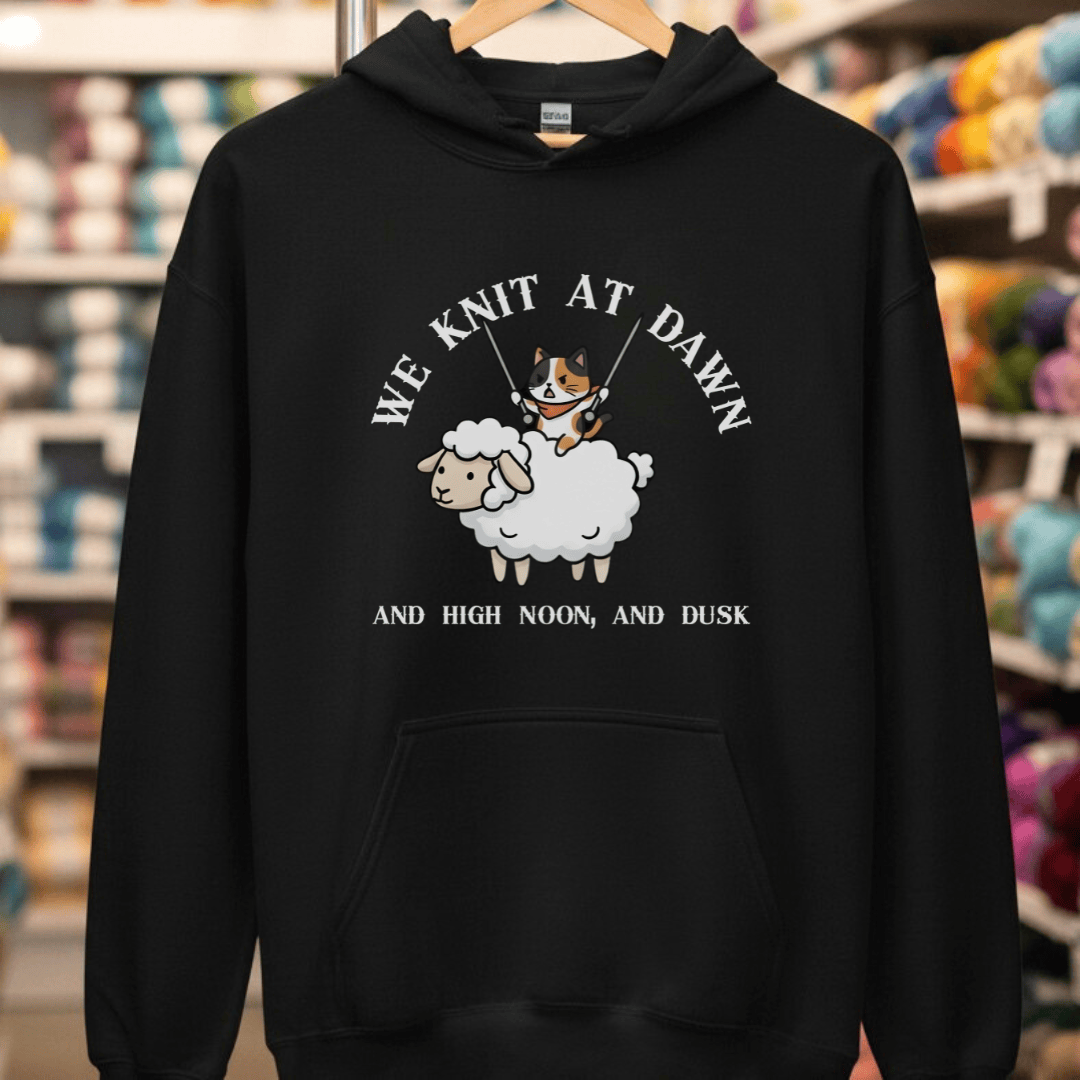 We Knit At Dawn Hoodie Black / S