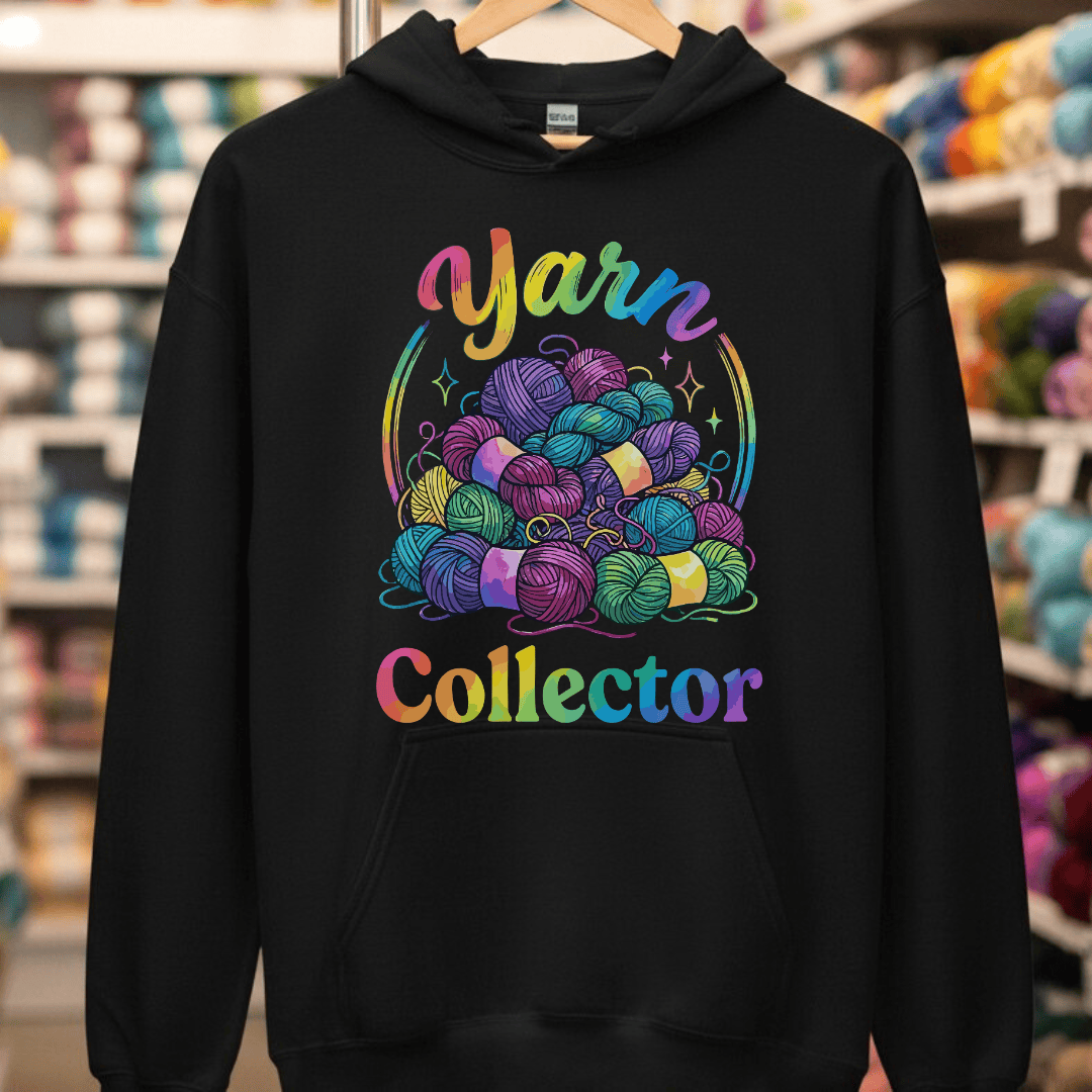 Yarn Collector - Rainbow Hoodie Black / S