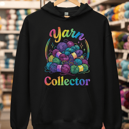 Yarn Collector - Rainbow Hoodie Black / S