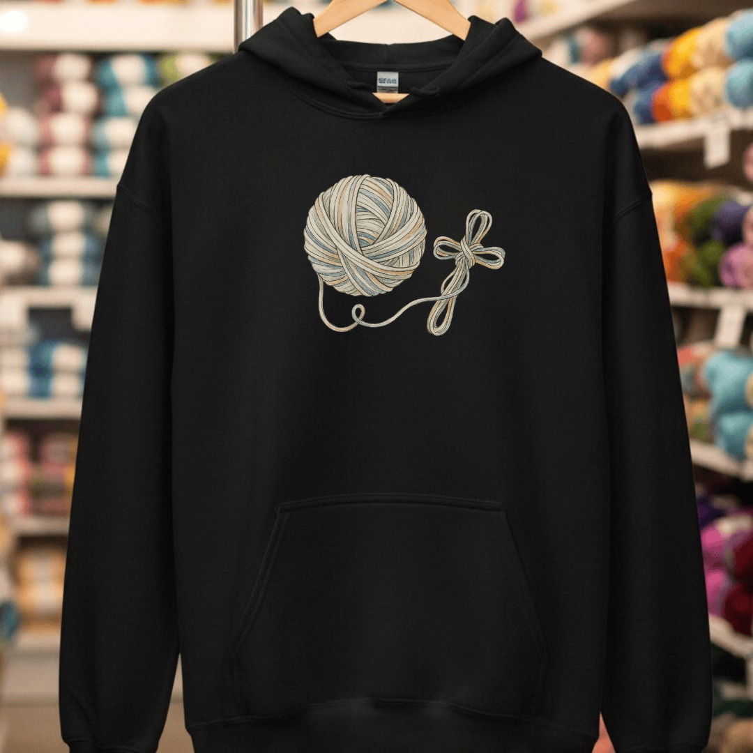 Yarn Cross Hoodie Black / S