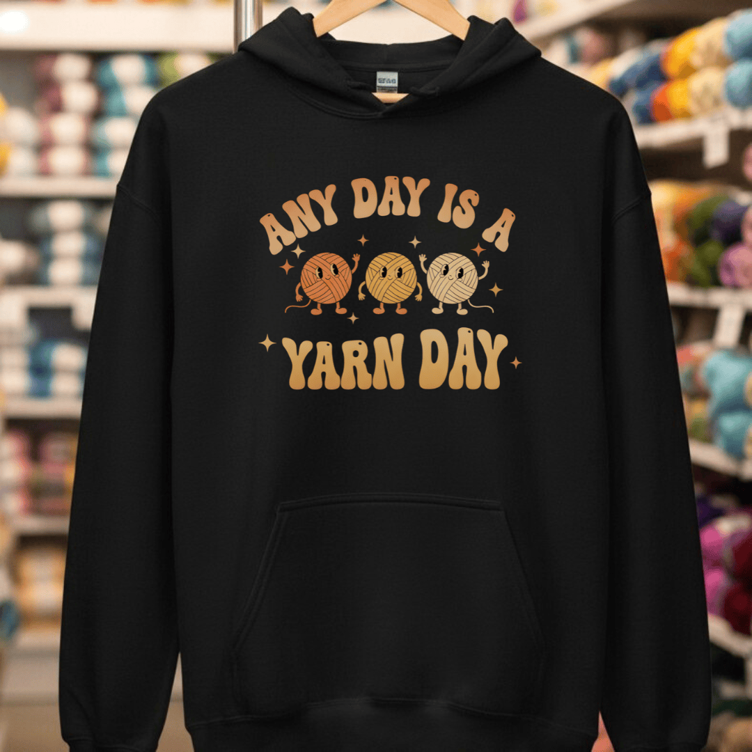 Yarn Day Hoodie Black / S