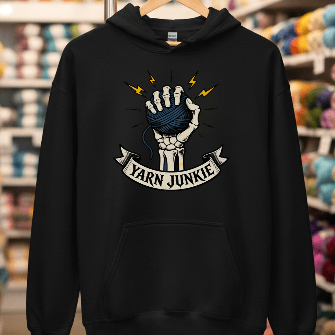Yarn Junkie Hoodie Black / S