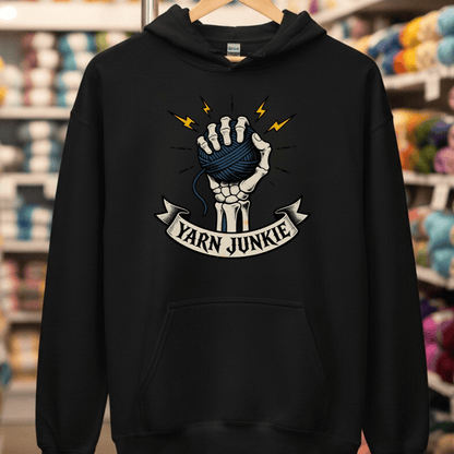 Yarn Junkie Hoodie Black / S
