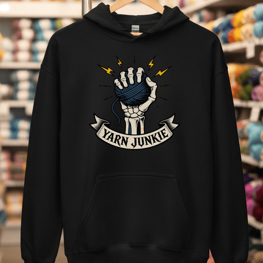 Yarn Junkie Hoodie Black / S