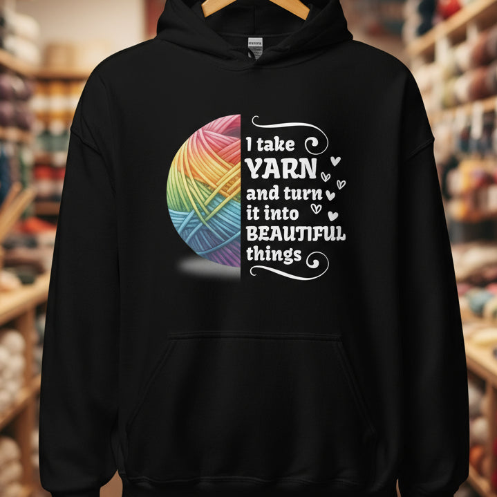 Yarn to Beauty Hoodie Black / S