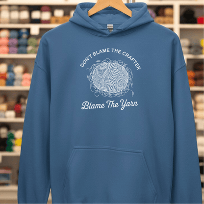 Blame The Yarn Hoodie Indigo Blue / S
