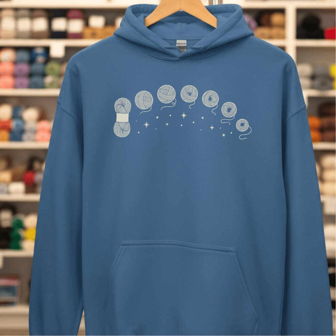 Celestial Yarn Hoodie Indigo Blue / S