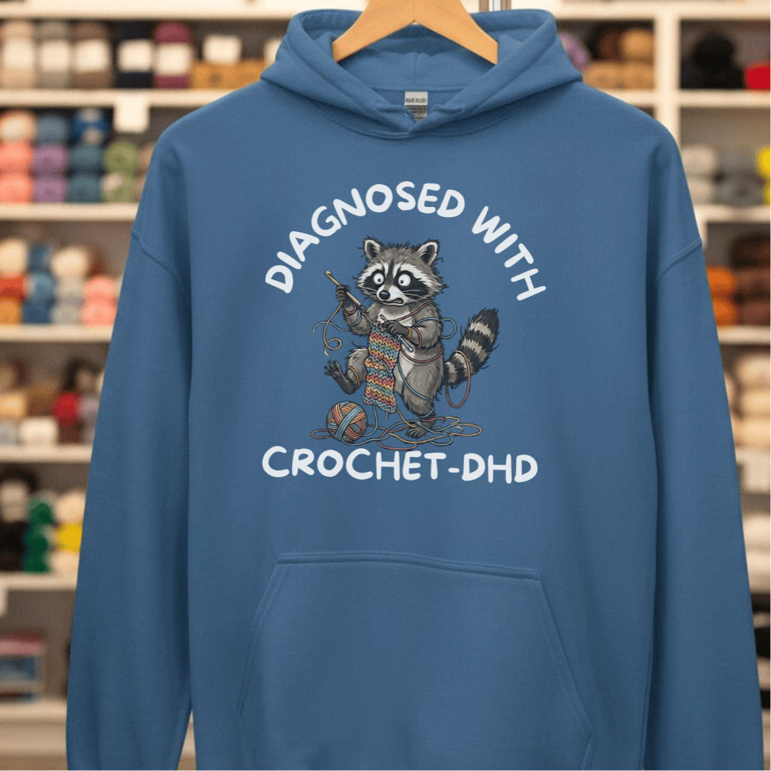 Crochet-DHD Hoodie Indigo Blue / S