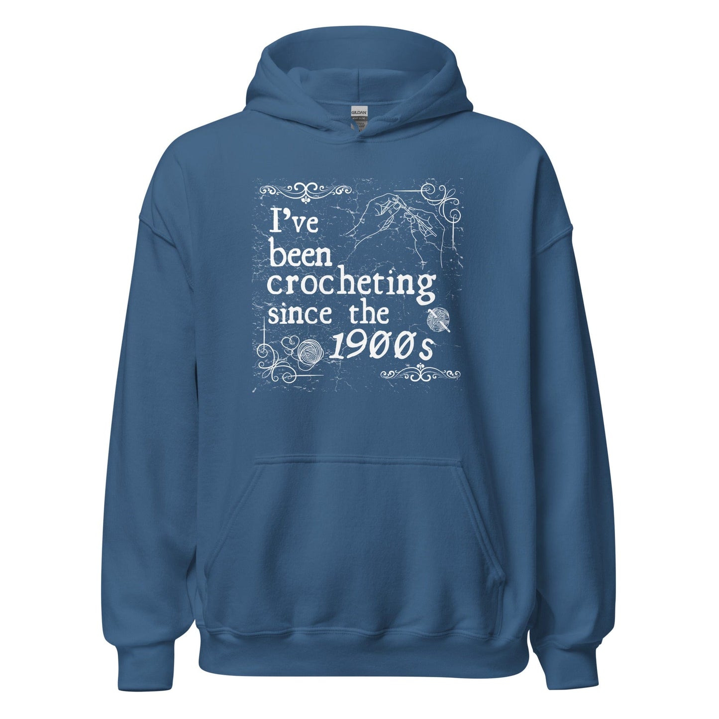Crocheting Since the 1900s Hoodie Indigo Blue / S
