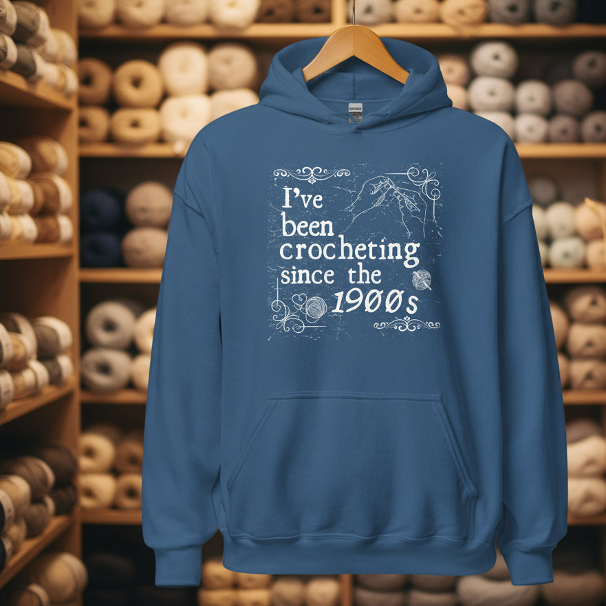 Crocheting Since the 1900s Hoodie Indigo Blue / S