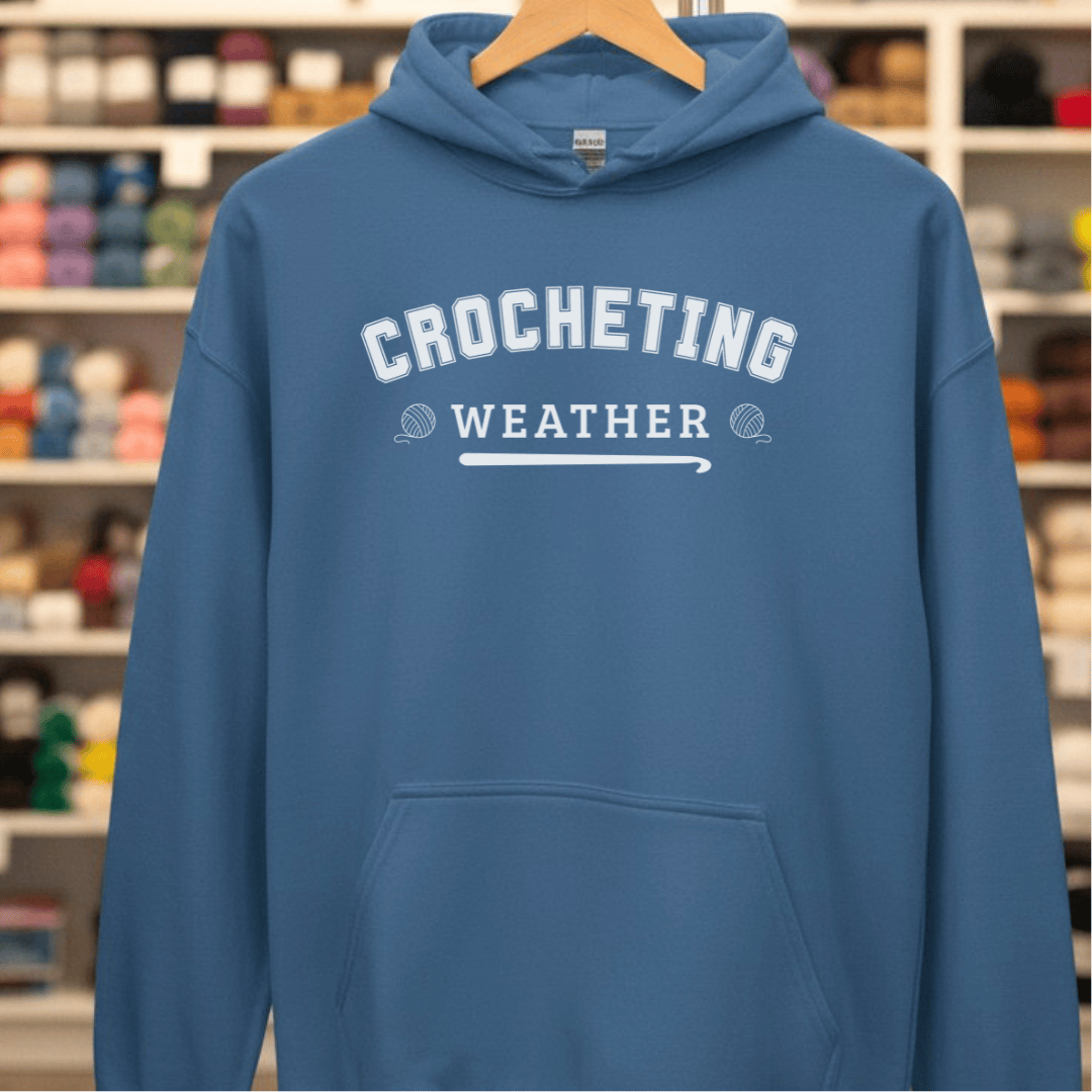 Crocheting Weather Hoodie Indigo Blue / S
