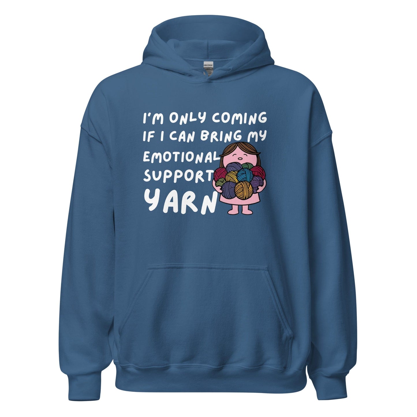 Emotional Support Hoodie Indigo Blue / S