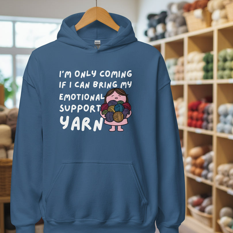 Emotional Support Hoodie Indigo Blue / S