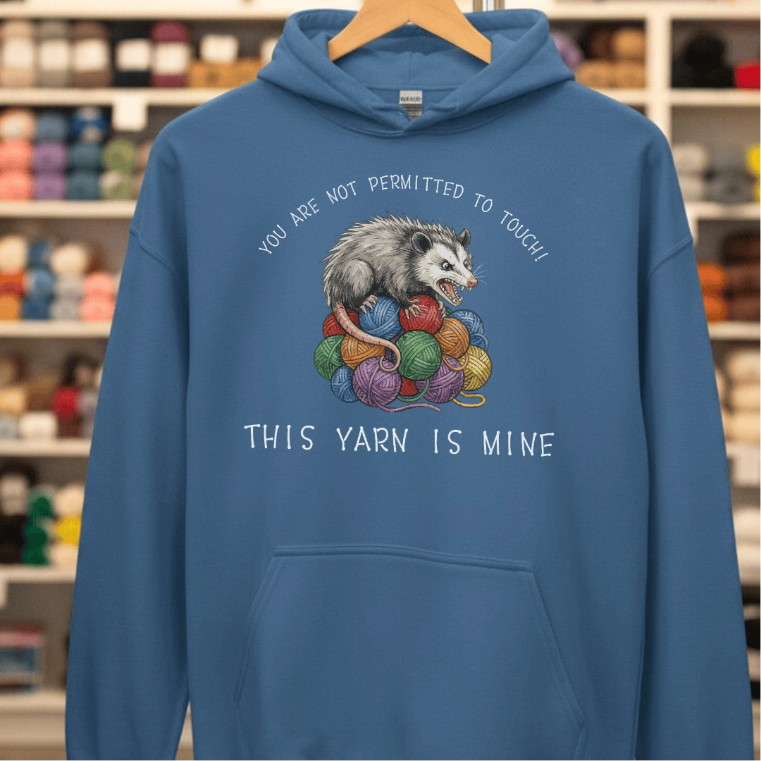 Hissing Yarn Possum Hoodie Indigo Blue / S