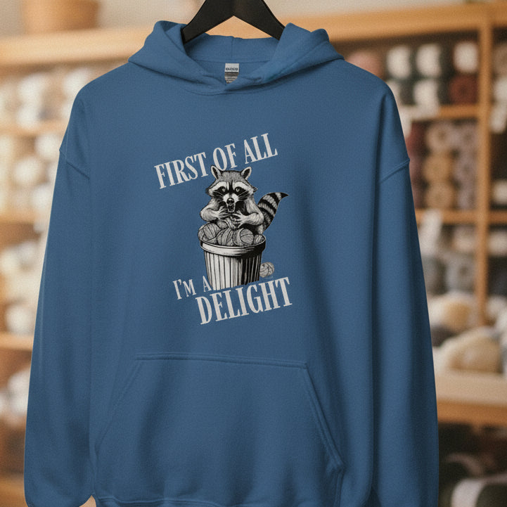 I'm a Delight Hoodie Indigo Blue / S