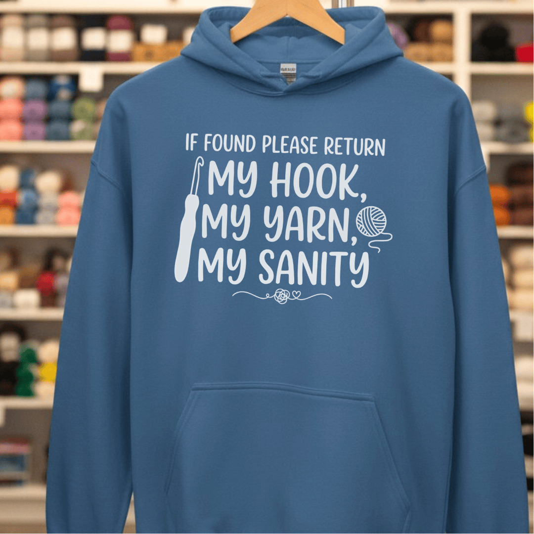 If Found Hoodie Indigo Blue / S