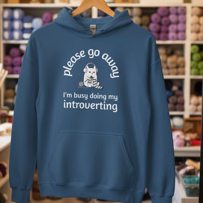 Introverting Hoodie Indigo Blue / S