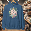Keep Calm and Cast On Hoodie Indigo Blue / S