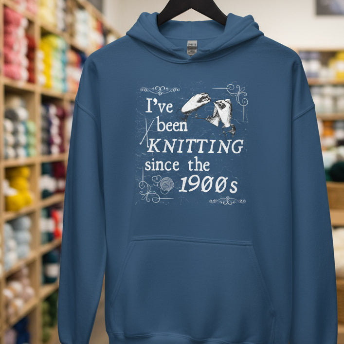Knitting Since the 1900s Hoodie Indigo Blue / S