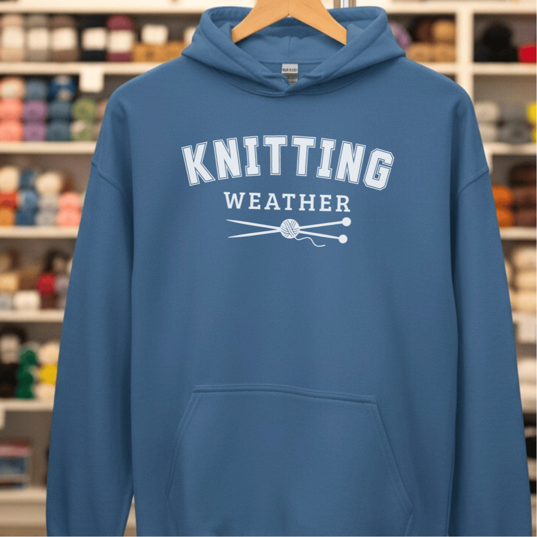Knitting Weather Hoodie Indigo Blue / S