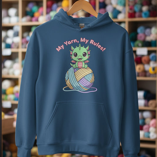 My Yarn My Rules Hoodie Indigo Blue / S