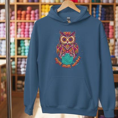 Night Shift Worker Hoodie Indigo Blue / S