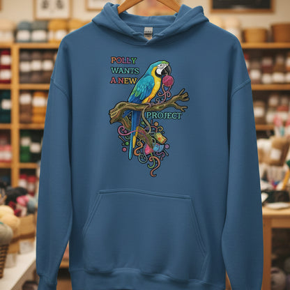 Polly Wants A New Project Hoodie Indigo Blue / S