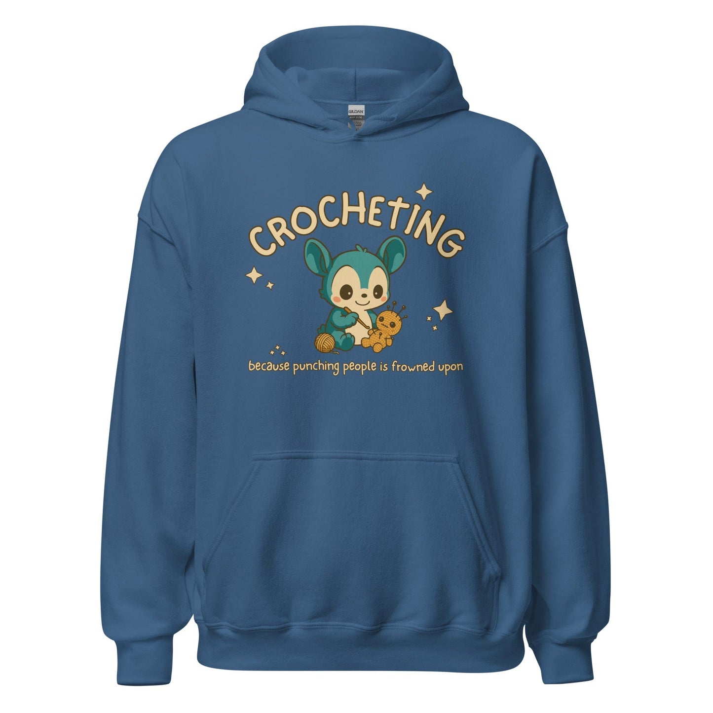 Punching People Is Frowned Upon Hoodie Indigo Blue / S