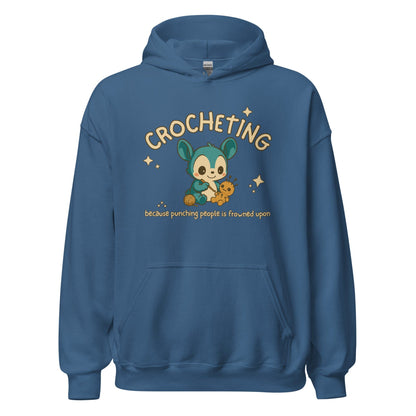 Punching People Is Frowned Upon Hoodie Indigo Blue / S