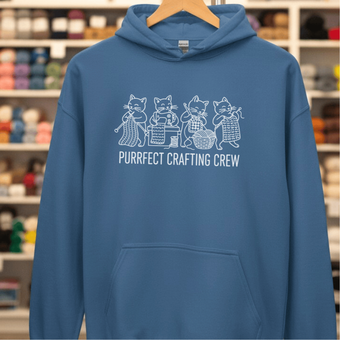 Purrfect Hoodie Indigo Blue / S