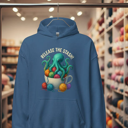 Release the Stash Kraken Hoodie Indigo Blue / S