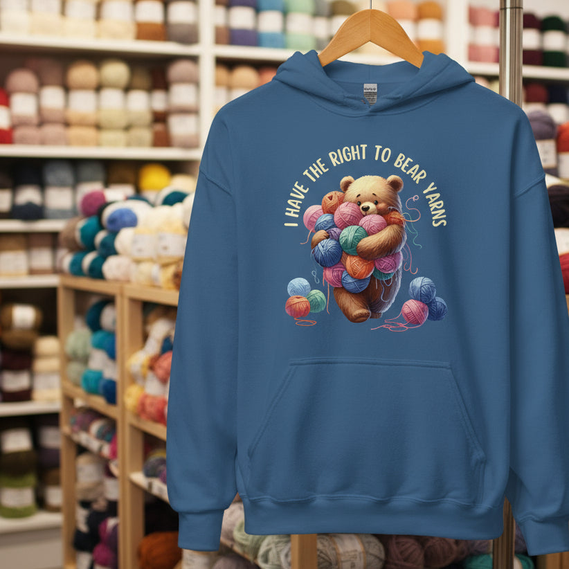 Right to Bear Yarns Hoodie Indigo Blue / S
