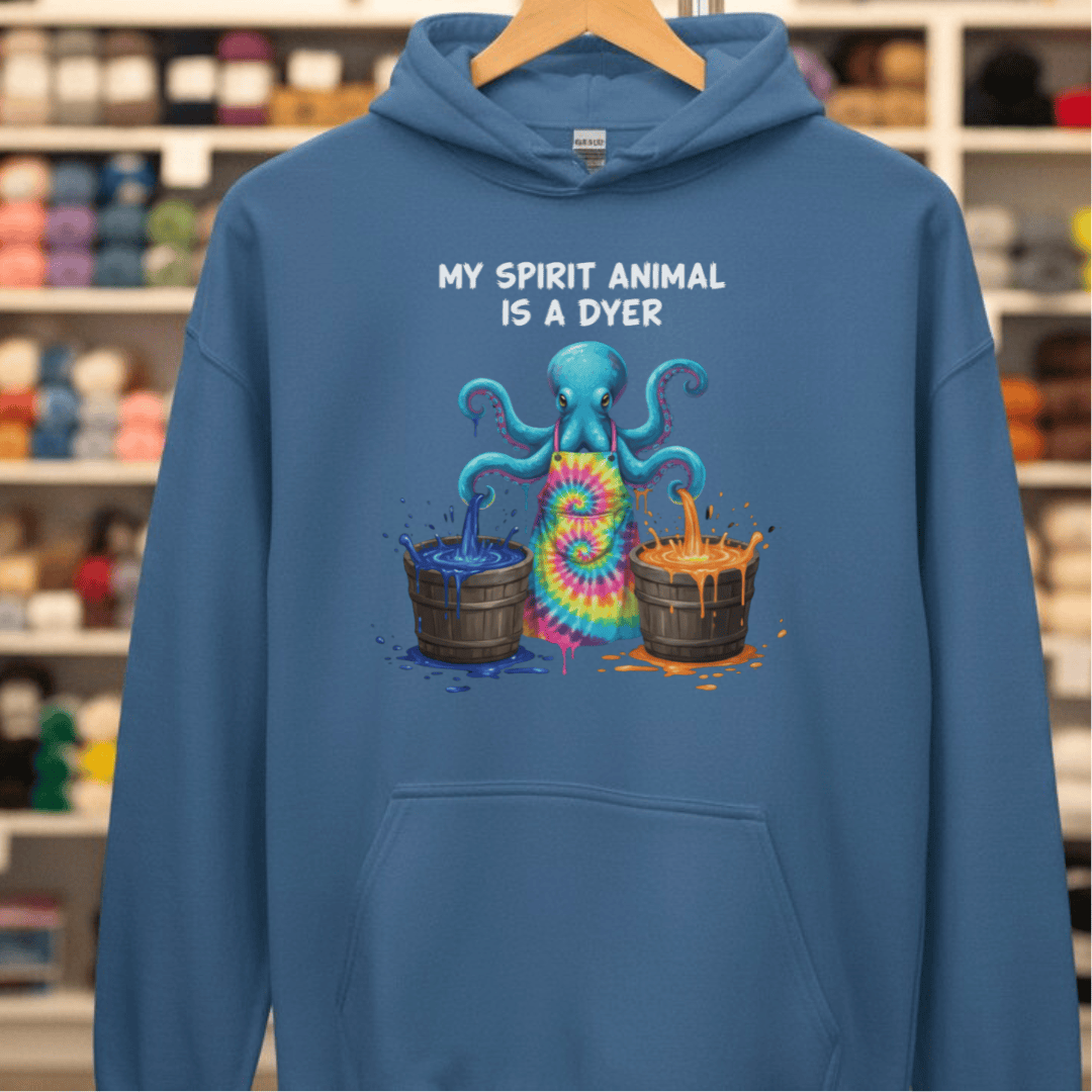 Spirit Animal Dyer Hoodie Indigo Blue / S