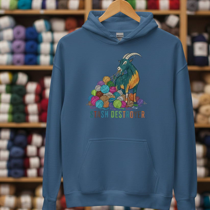 Stash Destroyer Hoodie Indigo Blue / S