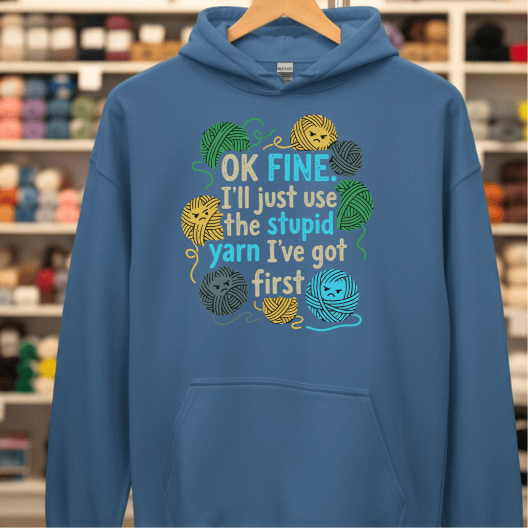 Stupid Yarn Hoodie Indigo Blue / S