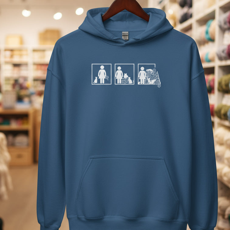 The Inevitable Escalation Hoodie Indigo Blue / S