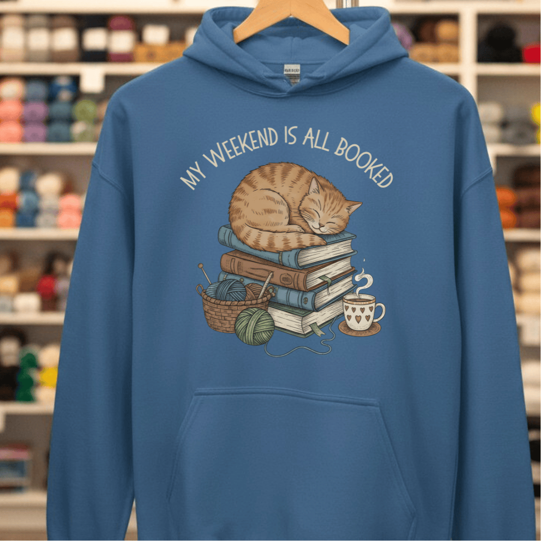Weekend Booked Hoodie Indigo Blue / S