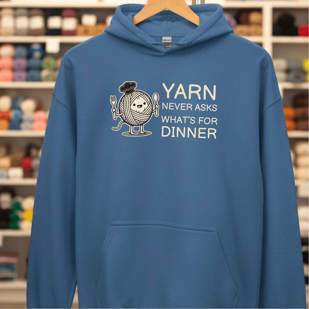 What's For Dinner Hoodie Indigo Blue / S