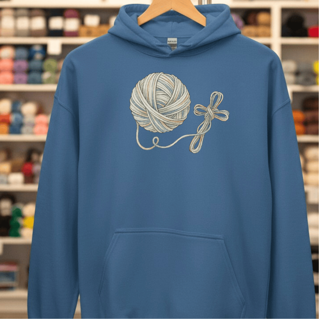 Yarn Cross Hoodie Indigo Blue / S